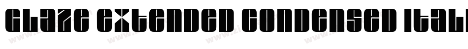Glaze Extended Condensed Italic字体转换